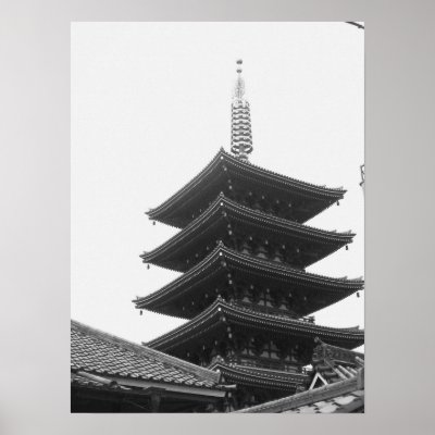 Asakusa Pagoda Posters by KristensDesigns
