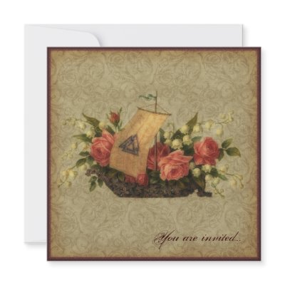 Asatru Floral Ship Invitations by Shadowmagi
