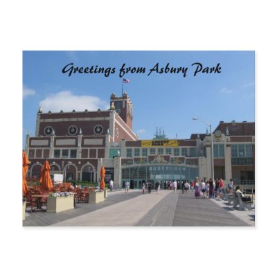 Asbury Park NJ Paramount Theatre, Greetings fro... Postcard by Thejerseyshore