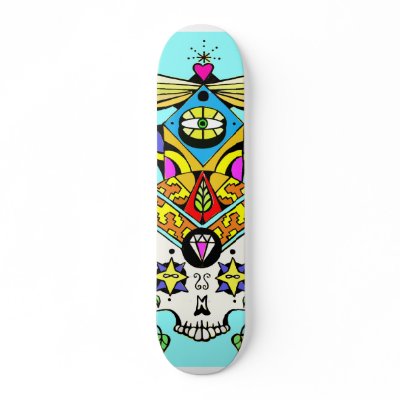 ascending skull skateboard by COSMOCTO