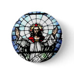 Ascension of Jesus stained glass window Buttons