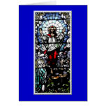 Ascension of Jesus stained glass window Greeting Cards