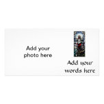 Ascension of Jesus stained glass window Personalised Photo Card