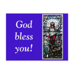 Ascension of Jesus stained glass window Postcard
