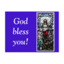 Ascension of Jesus stained glass window Postcard