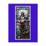 Ascension of Jesus stained glass window Post Card