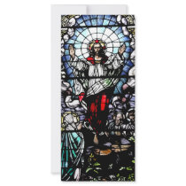 Ascension of Jesus stained glass window Custom Rack Card
