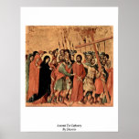 Ascent To Calvary By Duccio Poster
