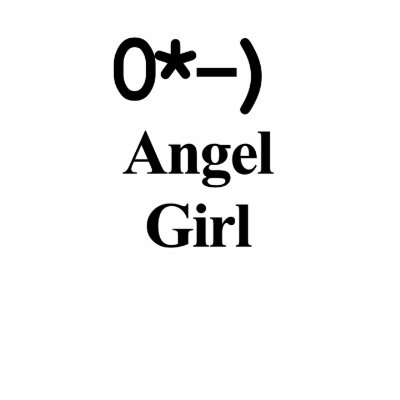 ASCII Angel Girl Tshirt by CrazyClara