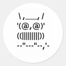 Ascii Art Owl Sticker