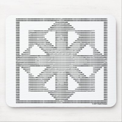 ASCII Chaos Arrows Mouse Mat by ChaotixDesigns