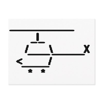 ASCII COPTER POSTCARDS by abv2000
