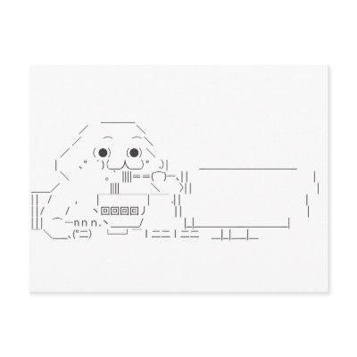 ASCII Soup Postcard by BBSPink