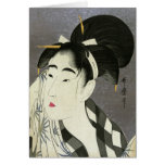 Ase o fuku onna, Utamaro cards