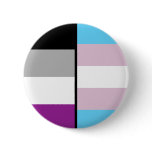 Asexual and Trans Flag badge Button