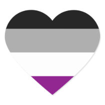 Asexual Flag stickers - heart
