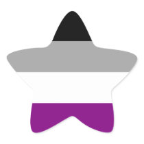 Asexual Flag stickers - stars