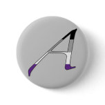 Asexual Pride "Scarlet" Letter A Pinback Button