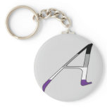 Asexual Pride "Scarlet" Letter A keychains