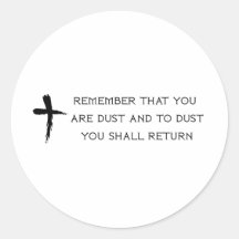 Ash Wednesday Round Sticker