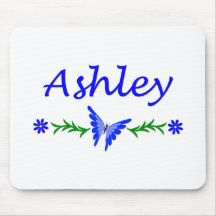 Ashley (Blue Butterfly) Mousepads