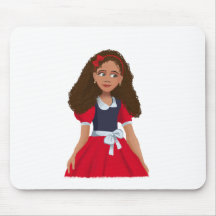 Ashley girl with the textured hair Mousepad
