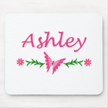 Ashley (Pink Butterfly) Mouse Mats