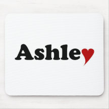 Ashley with Heart Mousepads