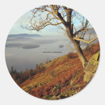 Ashness, Keswick, Lake District, England Round Stickers