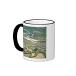 Asia, China. Flooded rice terraces near Nano mugs