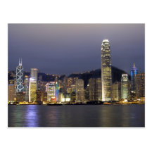Asia, China, Hong Kong, city skyline and 2 Post Card