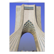 Asia, Iran, Tehran. Freedom Monument in Azadi Cards