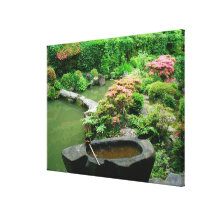 Asia, Japan, Kyoto. Zen Garden Stretched Canvas Prints