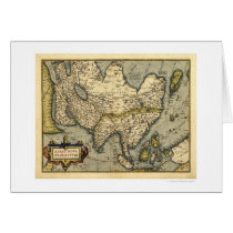 Asia Map By Ortelius 1570 Cards