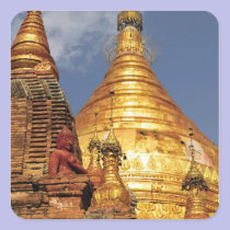 Asia, Myanmar (Burma), Bagan (Pagan). The Dhamma stickers