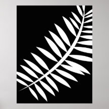 Asian Abstract Leaf 3 Poster