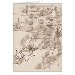 Asian Art & Flowers Stoned Card
