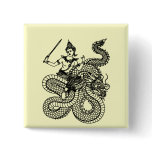 ASIAN ART GOD ON DRAGON BUTTONS