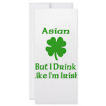 Asian But I Drink Like I'm Irish rack cards