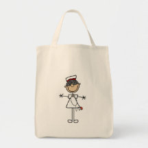 Asian Female Stick Figure Nurse T-shirts and Gifts Canvas Bag