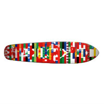 Asian Flags Skateboard