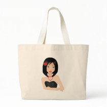 Asian Girl Canvas Bags
