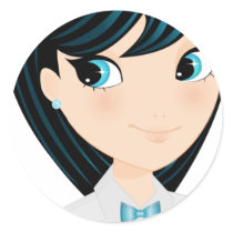 Asian girl stickers