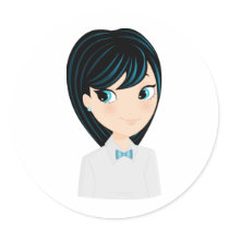 Asian girl stickers