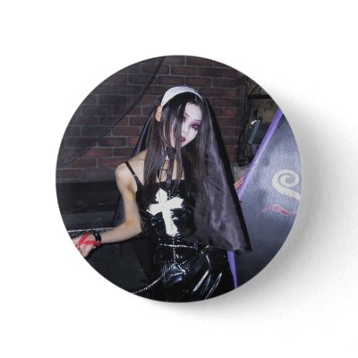 Asian Goth Girl Pinback Buttons by TheCommitteeTo
