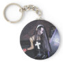 Asian Goth Girl Key Chain