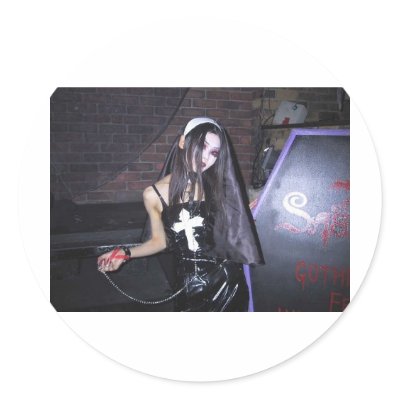 Asian Goth Girl Round Sticker by TheCommitteeTo