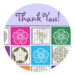 Asian Inspired Design Thank You Sticker