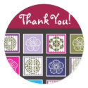 Asian Inspired Design Thank You Sticker