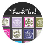 Asian Inspired Design Thank You Sticker